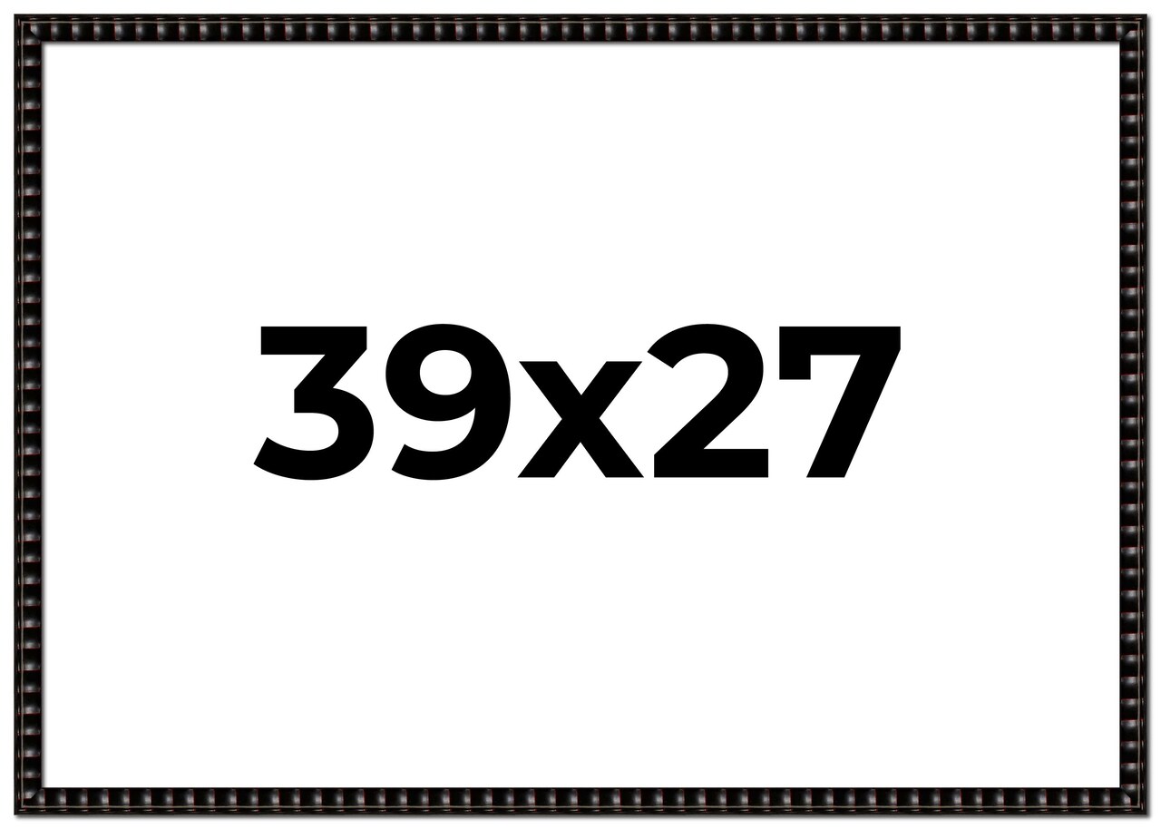 39x27 Bamboo Picture Frame with UV-Resistant Acrylic & Acid Free Backing, Available in 4 Finishes - Brown, Black, Gold, and Natural